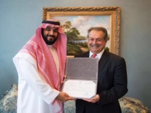 اندرو ليفيريس مع ولي العهد السعودي محمد بن سلمان