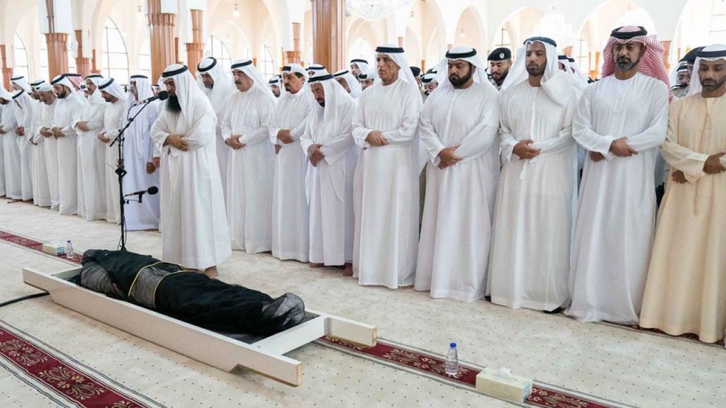 جانب من جنازة نجل حاكم الشارقة خالد بن سلطان القاسمي