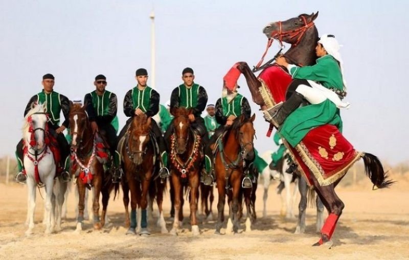 جانب من عروض الفارسات السعوديات