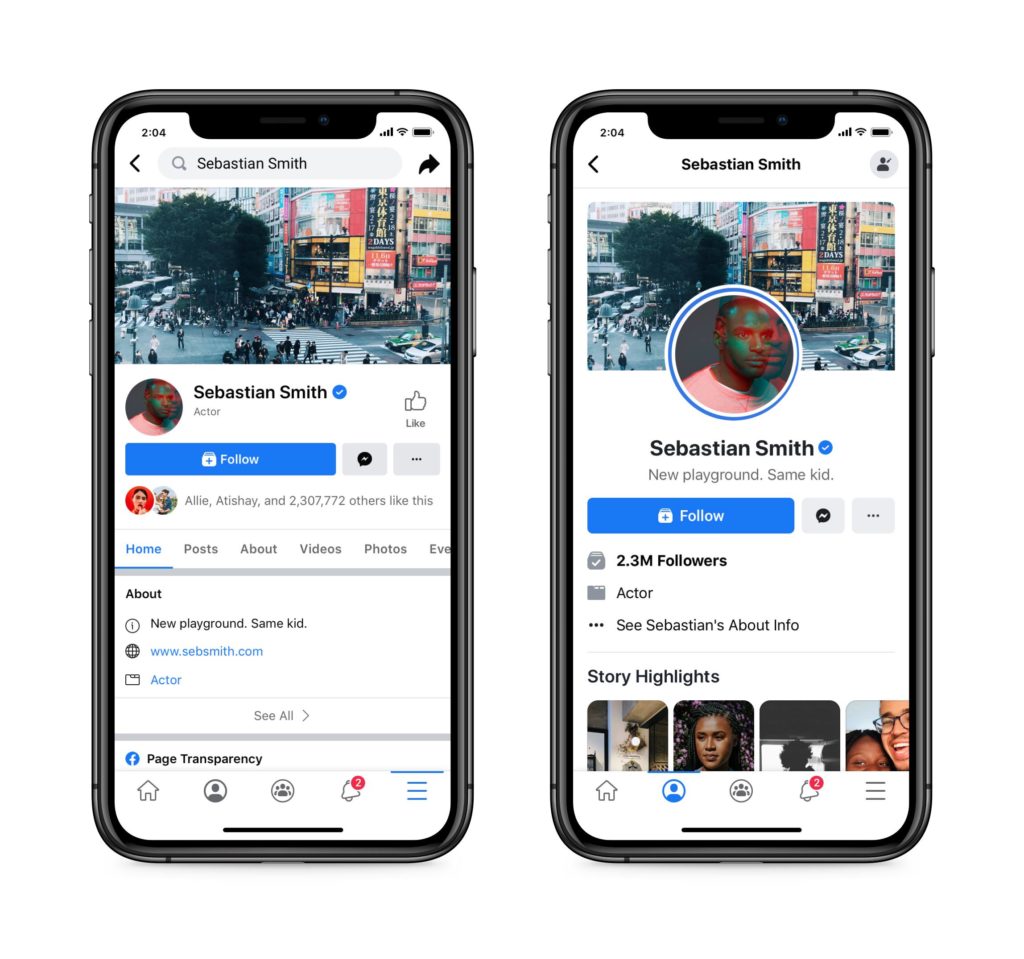 صفحات Facebook تختبر تصميماً جديداً